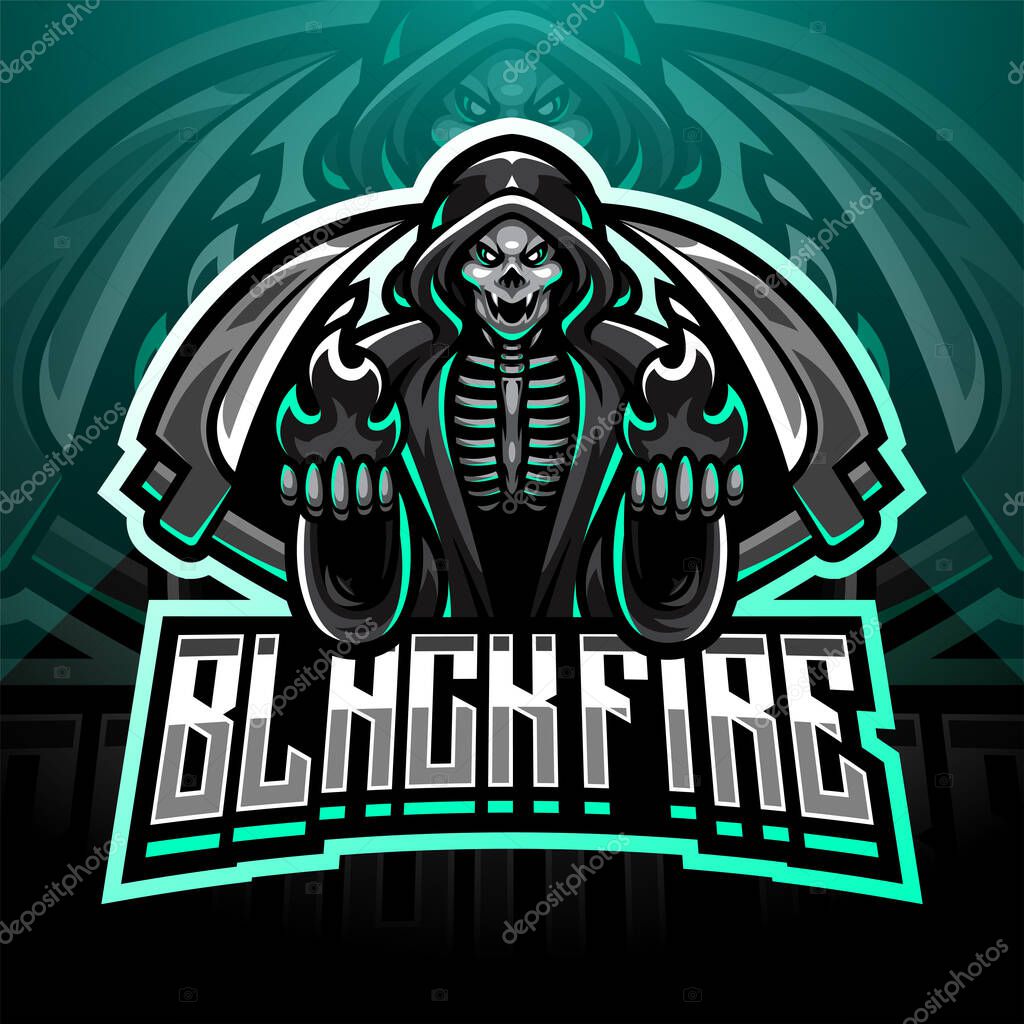Skull reaper logo mascot design