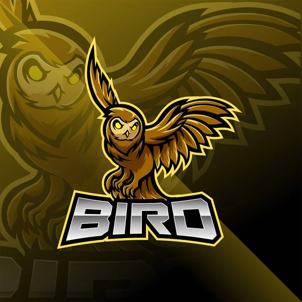 Design Logo Mascotte Bird Esport — Image vectorielle