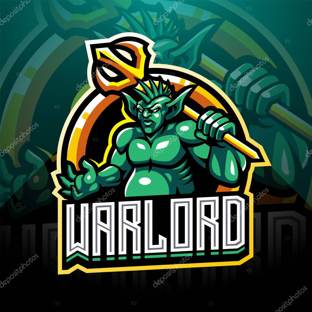 Warlord esport mascot logo design
