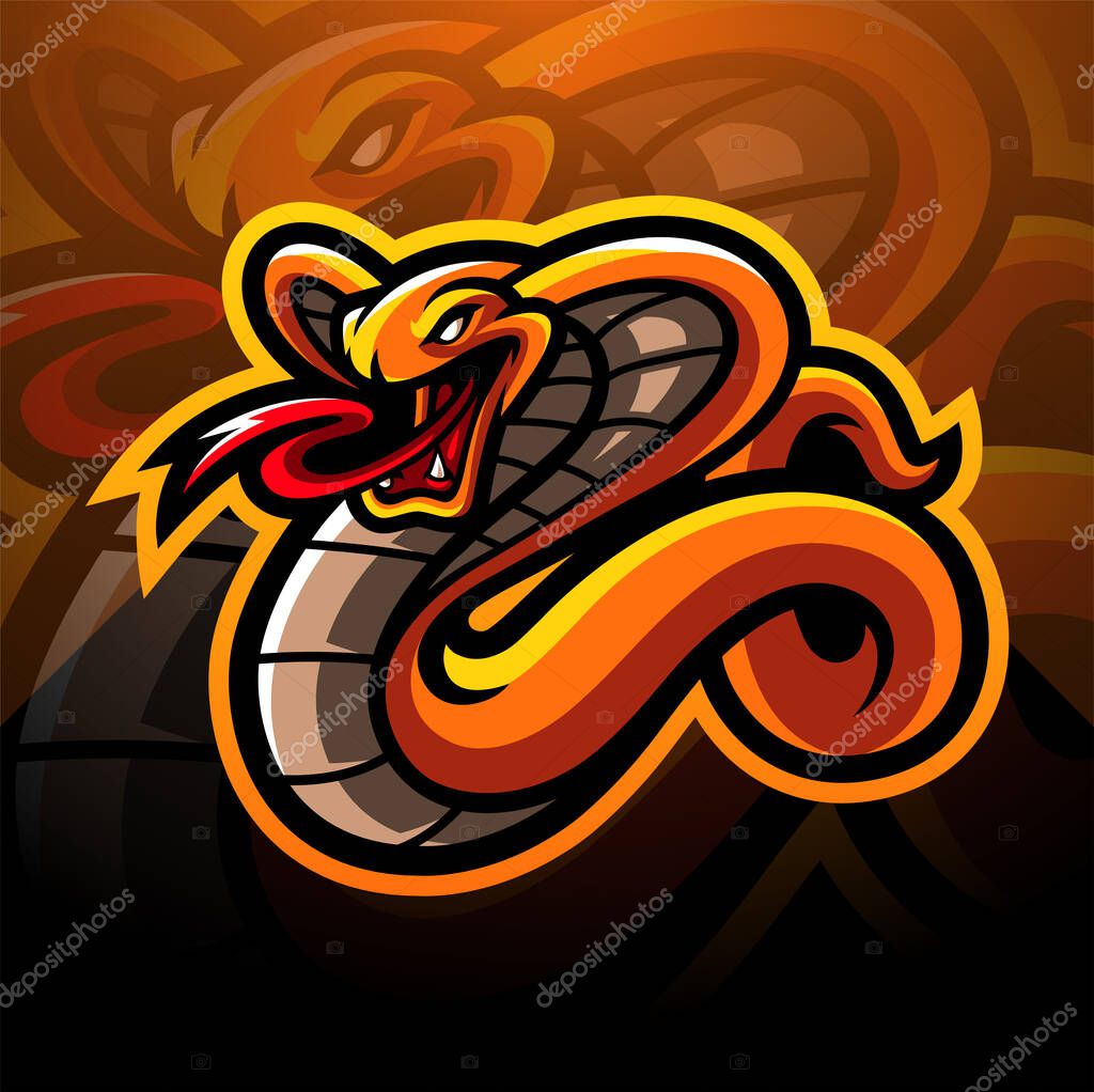 Cobra esport mascot logo design