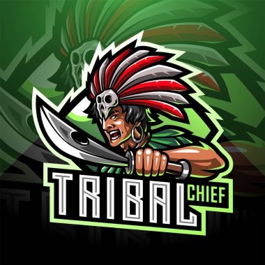 Kabile Şefi Esport maskot logosu