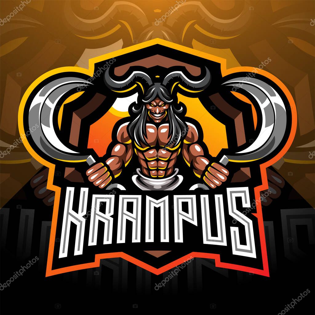 Krampus esport mascot logo design