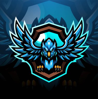 Kardinal Esport maskotu bir logo tasarımı 