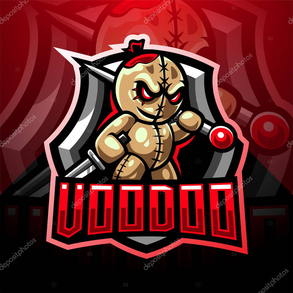 Voodoo esport mascot logo design
