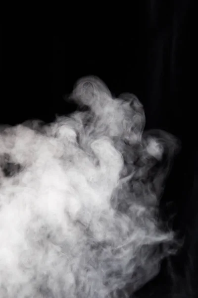 White Smoke Black Background — Stock Photo, Image