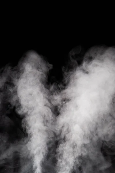 Fumo Branco Sobre Fundo Preto — Fotografia de Stock