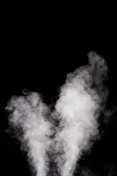 Fumo Branco Sobre Fundo Preto — Fotografia de Stock