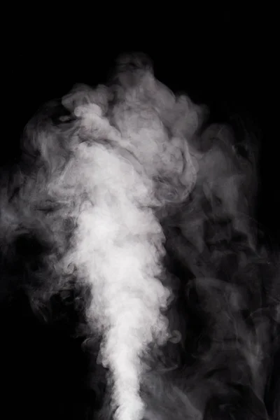 White Smoke Black Background — Stock Photo, Image