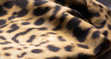 Gün ışığında katlanmış çita eşarbı.