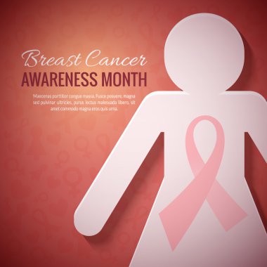 Meme kanseri Ekim farkındalık ay kampanya arka plan