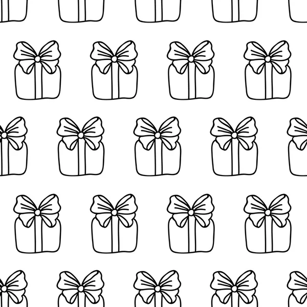 Boîte cadeau motif sans couture — Image vectorielle