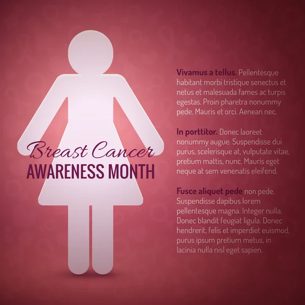Місяця поінформованості про рак молочної залози — стоковий вектор