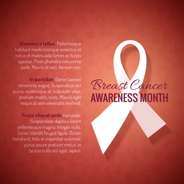 Breast Cancer oktober medvetenhet månad kampanj bakgrund — Stock vektor