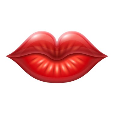 Glamour seksi kırmızı dudaklar