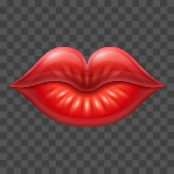 グラマー セクシーな真っ赤な唇 — ストックベクタ