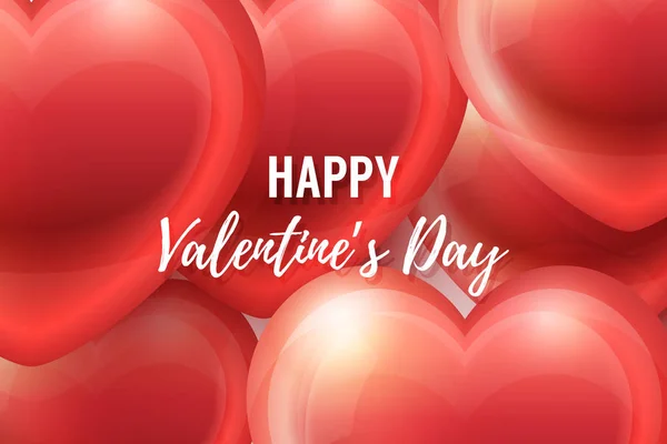 День святого Валентина фон с блестящими сердцами — стоковый вектор
