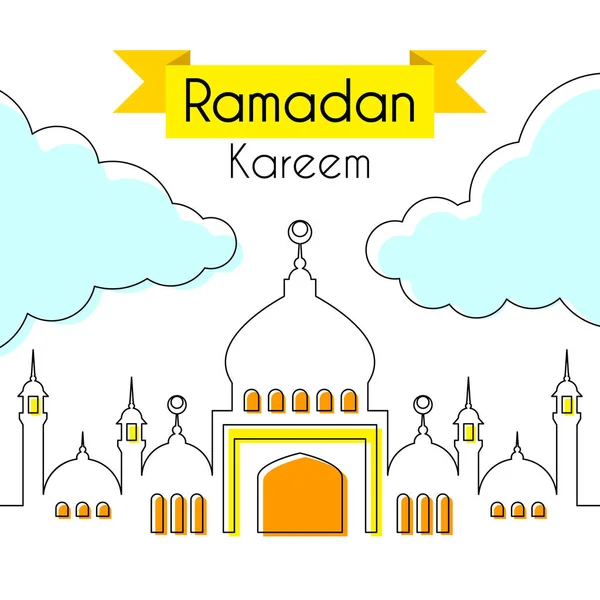 Grußkarte für den heiligen Monat Ramadan Kareem — Stockvektor