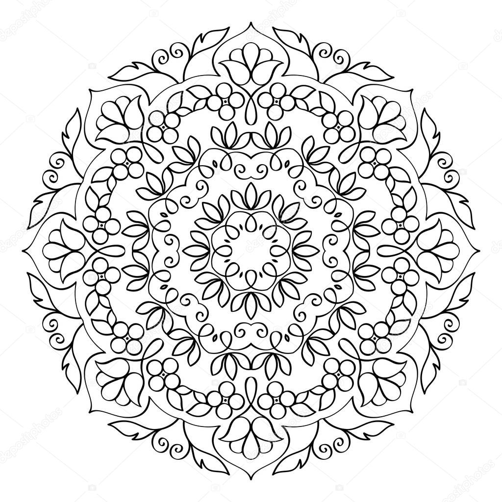 Floral Mandala Round Pattern