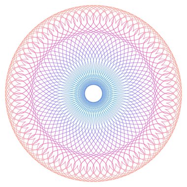 Yuvarlak Guilloche desen