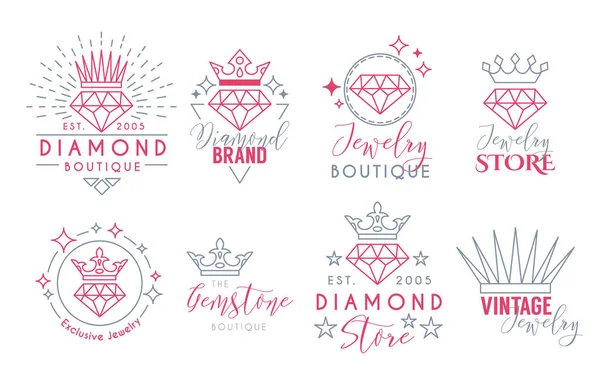 Logo de bijoux Set pour magasin de bijoux — Image vectorielle