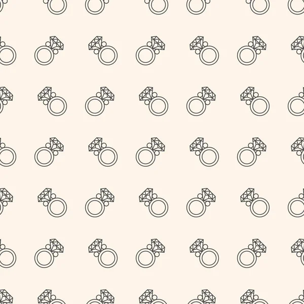 Seamless Pattern with Rings — Stock Vector
