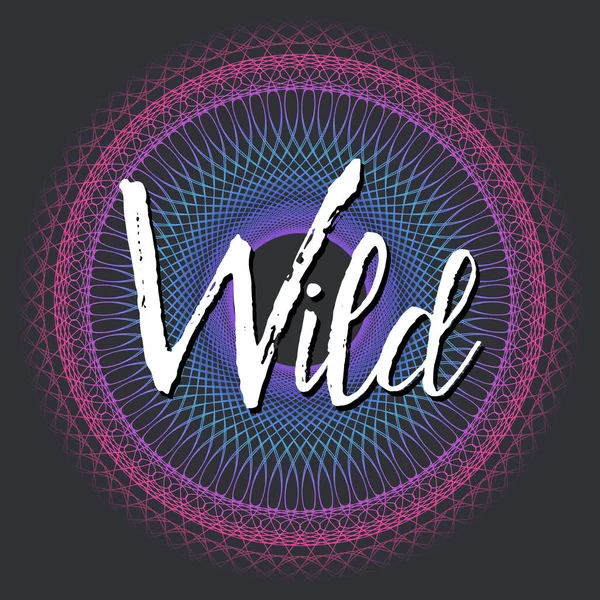 Vilda. T-shirt eller affisch Design — Stock vektor