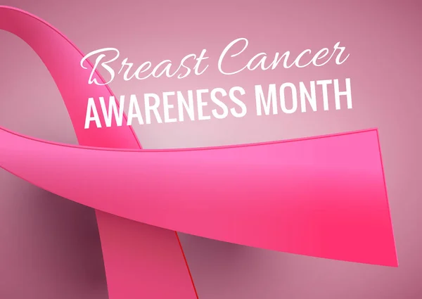 Plakat miesiąc świadomości raka piersi — Wektor stockowy