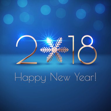 Mutlu yeni yıl 2018 metin tasarım