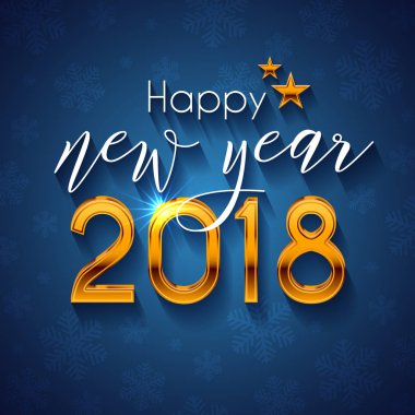 Mutlu yeni yıl 2018 metin tasarım