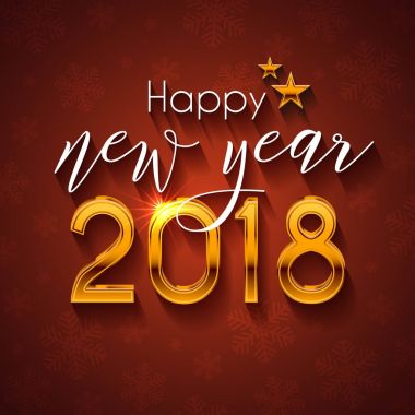 Mutlu yeni yıl 2018 metin tasarım