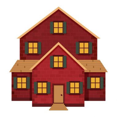 kırmızı tuğla ev