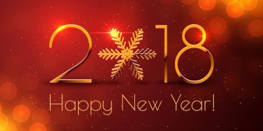 Mutlu yeni yıl 2018 metin tasarım