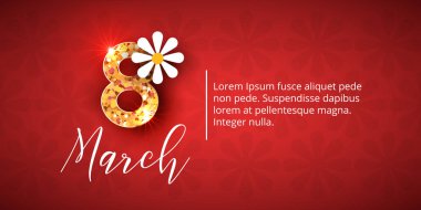 8 Mart Tebrik kartı veya afişi