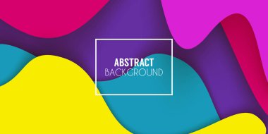 Renkli gradyan soyut arkaplan. Akışkan dinamik şekiller bileşimi