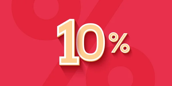 10% Offer Ιστορικό με αριθμούς χαρτιού για τα οικονομικά πρότυπο — Διανυσματικό Αρχείο