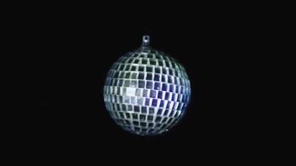 Disco Ball Black Background — Stock Video