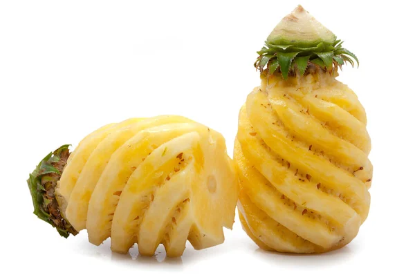 Vers Ananas Fruit Geïsoleerd Witte Achtergrond — Stockfoto