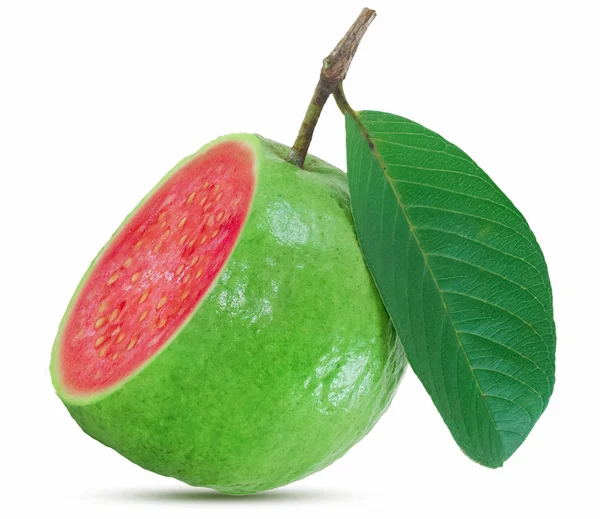 Guava Fruit Geïsoleerd Witte Achtergrond — Stockfoto