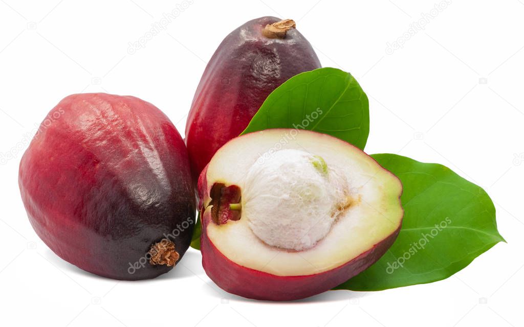 malay apple fruit isolated on white background