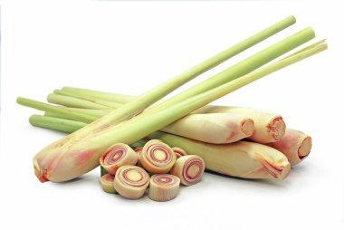 Limon otu izole edilmiş beyaz arkaplanda kesildi