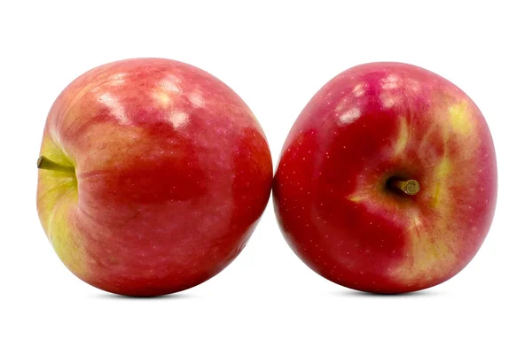 Färska Äpplen Frukter Isolerade Vit Bakgrund — Stockfoto