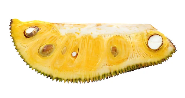 Verse Jackfruit Geïsoleerd Witte Achtergrond — Stockfoto