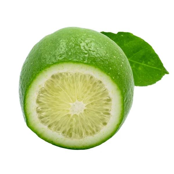 Καρποί Lime Που Απομονώνονται Λευκό Φόντο — Φωτογραφία Αρχείου