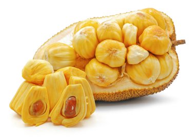 Beyaz arkaplanda Jackfruit izole