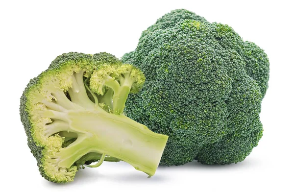 Frisches Brokkoli Gemüse Isoliert Auf Weißem Hintergrund — Stockfoto