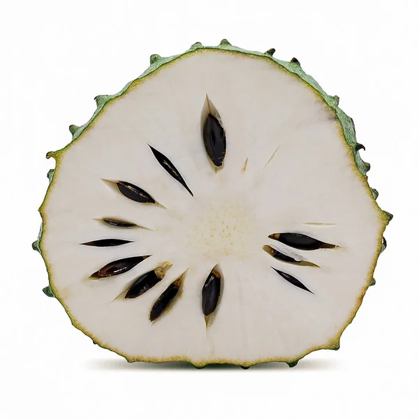 Soursop Isolado Sobre Fundo Branco — Fotografia de Stock