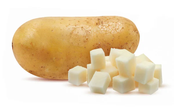 Aardappel Geïsoleerd Witte Achtergrond — Stockfoto