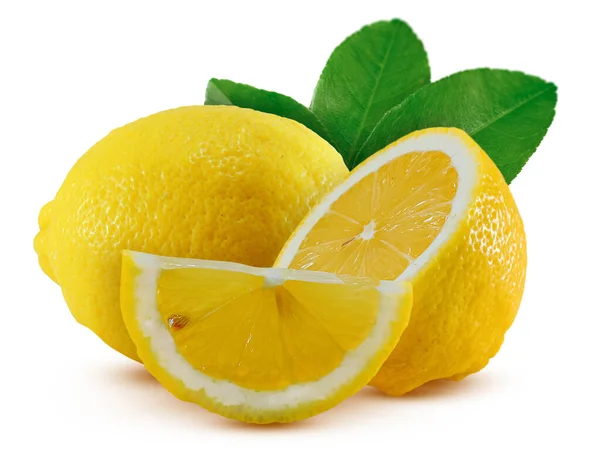 Citronfrukt Isolerad Vit Bakgrund — Stockfoto