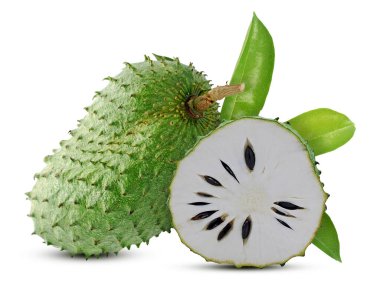 Soursop isolated on white background clipart