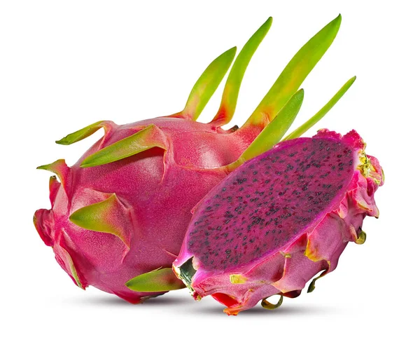 Beyaz arka planda izole ejderha meyve veya pitaya meyve